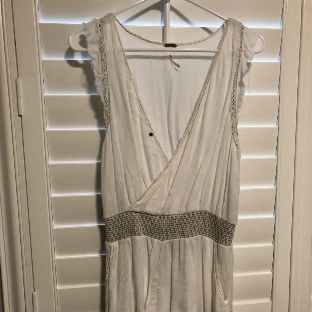 Free People White Boho Romper